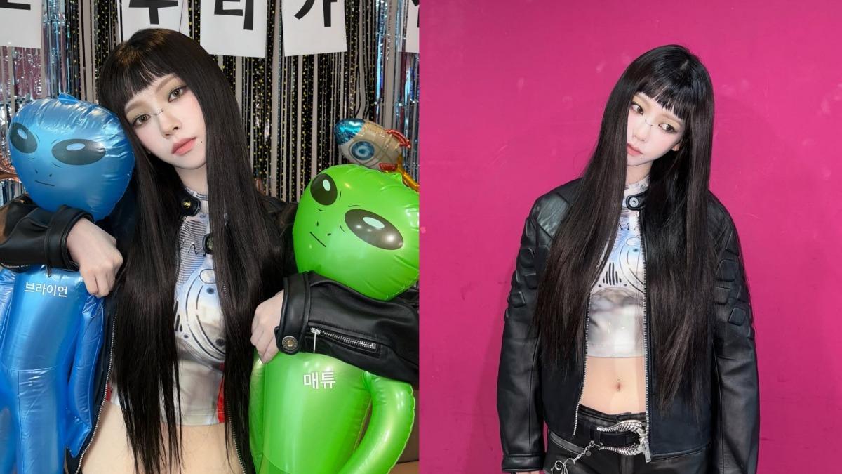 過短的眉上瀏海如果搭配不當，容易放大臉型比例，顯得額頭高、臉大。（圖／翻攝自＠katarinabluu ig）