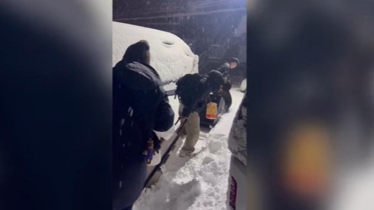 北海道大雪。(圖/畫面授權 _marvinchi)