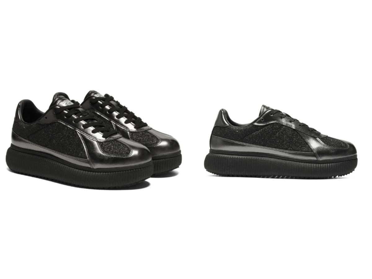金屬光澤厚底兼具實穿與派對感。(圖/翻攝自Onitsuka Tiger)