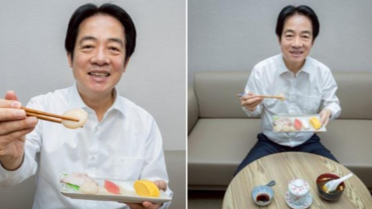 總統賴清德日前曬出享用日本水產品製成的午餐照片,用實際行動力挺日本。(圖/翻攝 X @賴清德)