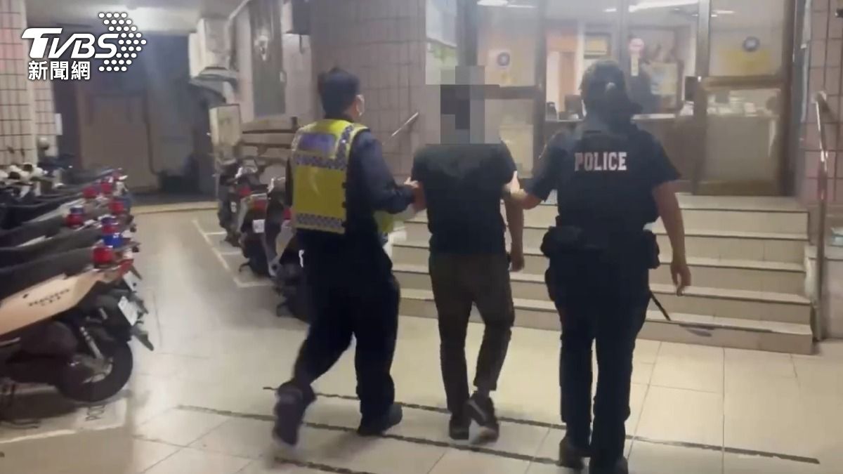 警方循線在４個小時後，就將偷拍男逮捕到案。（圖／TVBS）