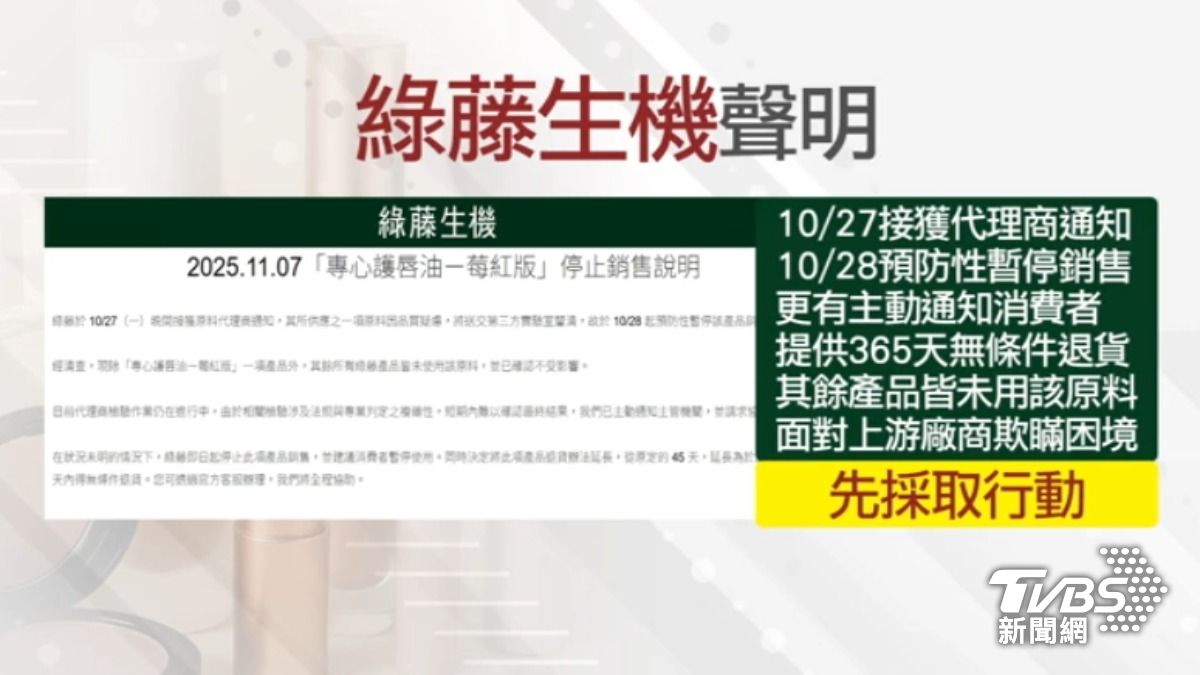 綠藤生機聲明。(圖/TVBS)