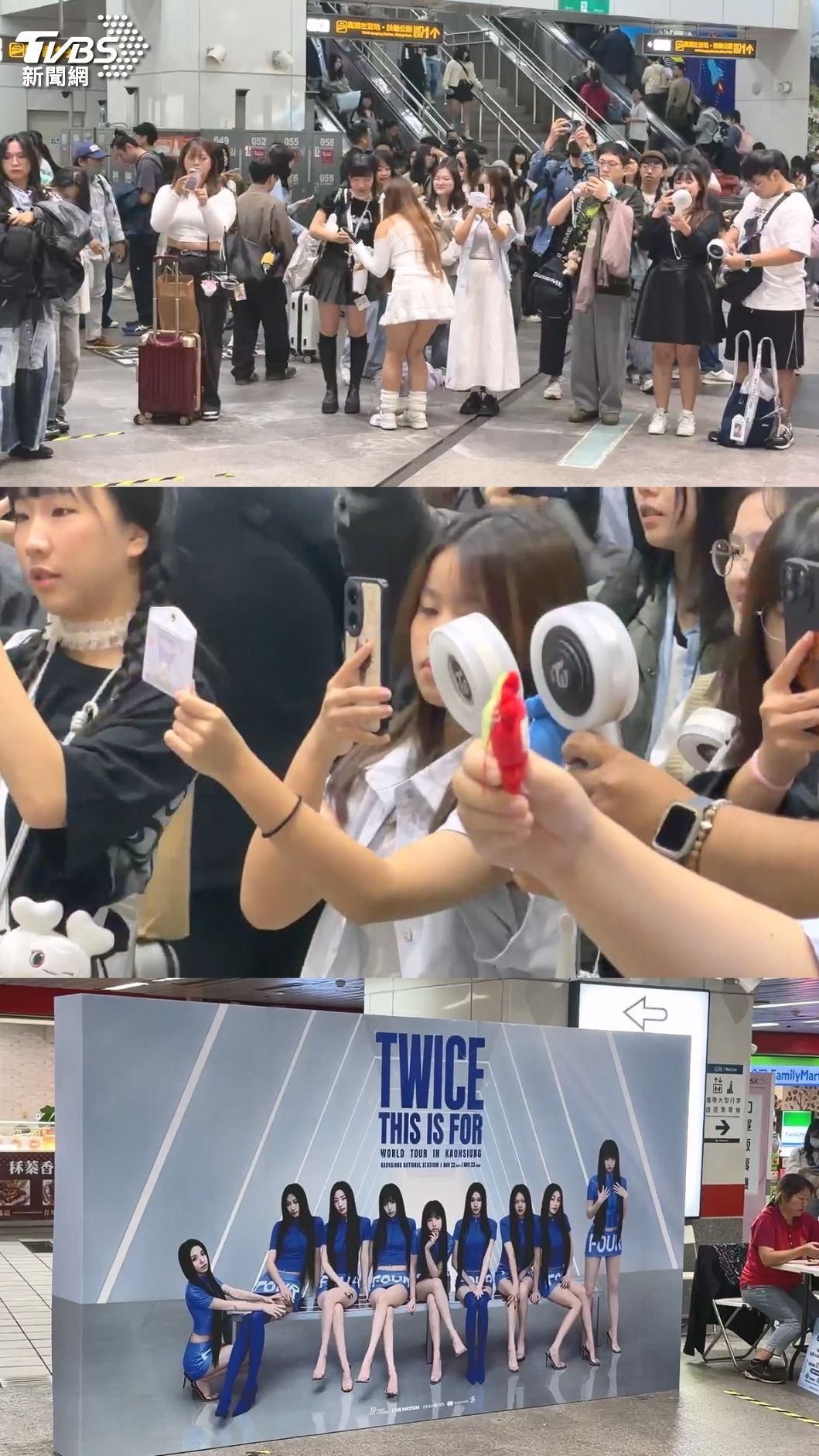 捷運站與許多打卡景點已經充滿人潮。(圖/TVBS)