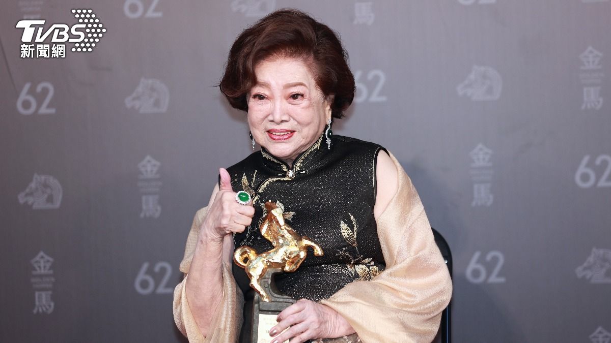 陳淑芳獲金馬獎終身成就獎。(圖/TVBS娛樂組攝)