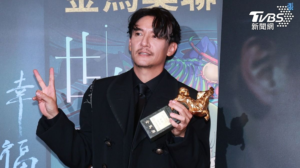 張震奪下金馬62影帝。(圖/趙世平攝)