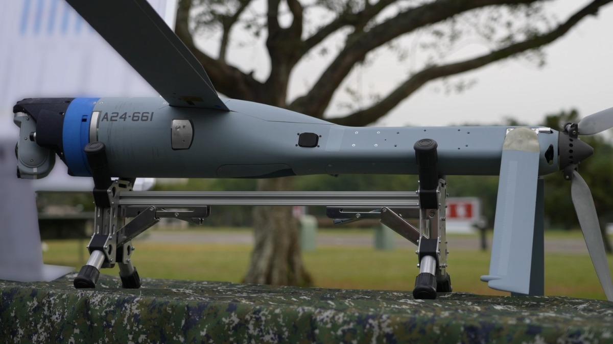 我國對美採購的Altius-600M攻擊型無人機,日前隨著軍方展示訓練成果,首度亮相。(圖/軍聞社)