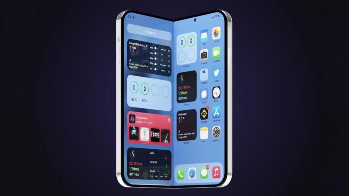 蘋果旗下的首款摺疊式手機iPhone Fold受到全球果迷期待。(圖/翻攝自X@LeakerApple)