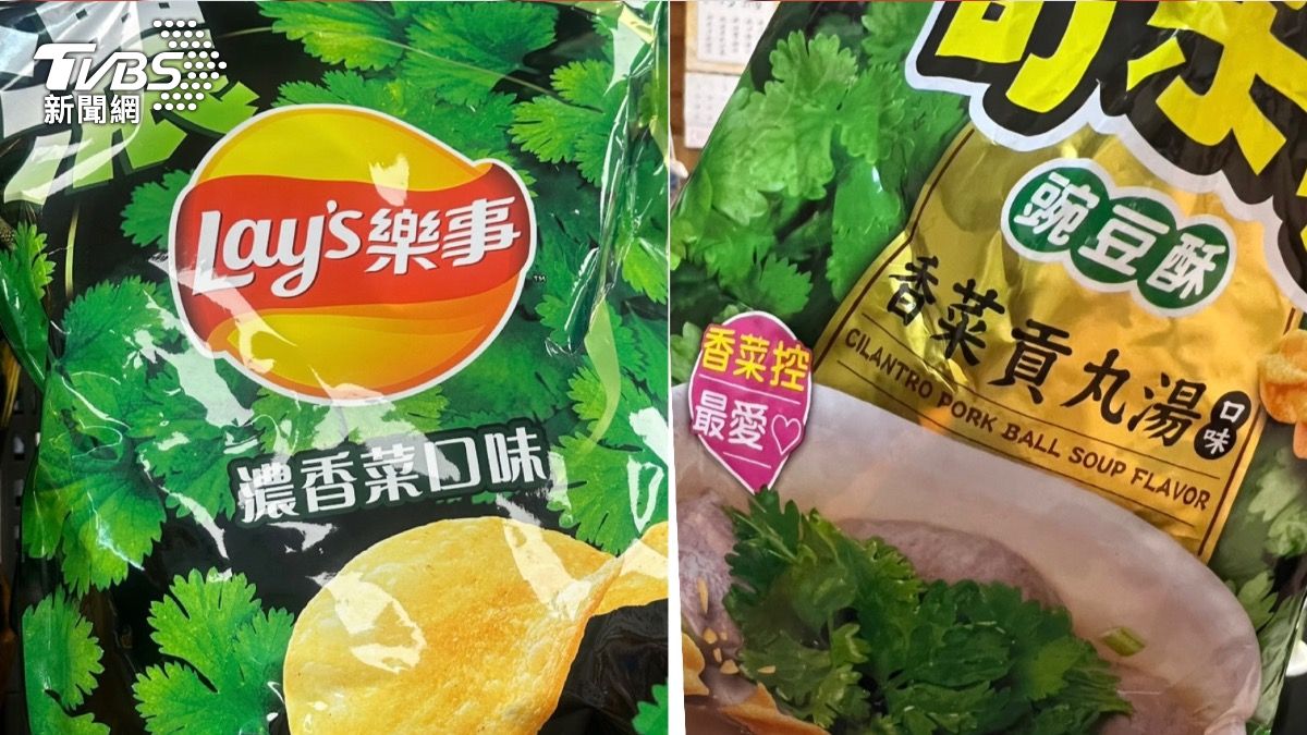 業者不斷推出各式香菜零食,就連社群討論度也很高。(圖/蘇憶歡攝)