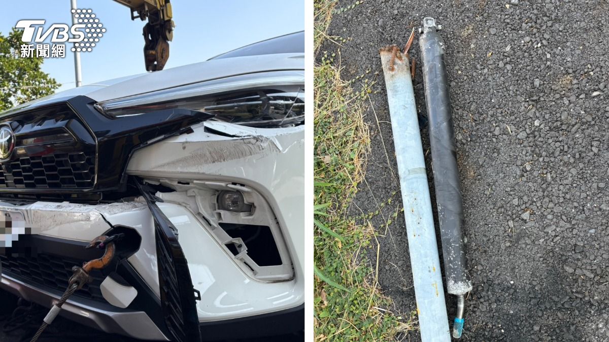 有片/國道血滴子!傳動軸噴飛對向 砸汽車玻璃碎、氣囊爆開