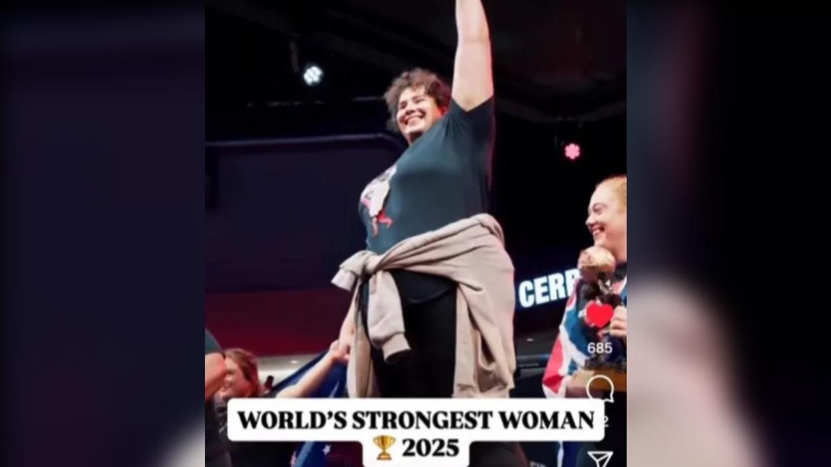 布克獲獎時，被封為世界最強壯女性。（圖／翻攝 Officialstrongman.com）