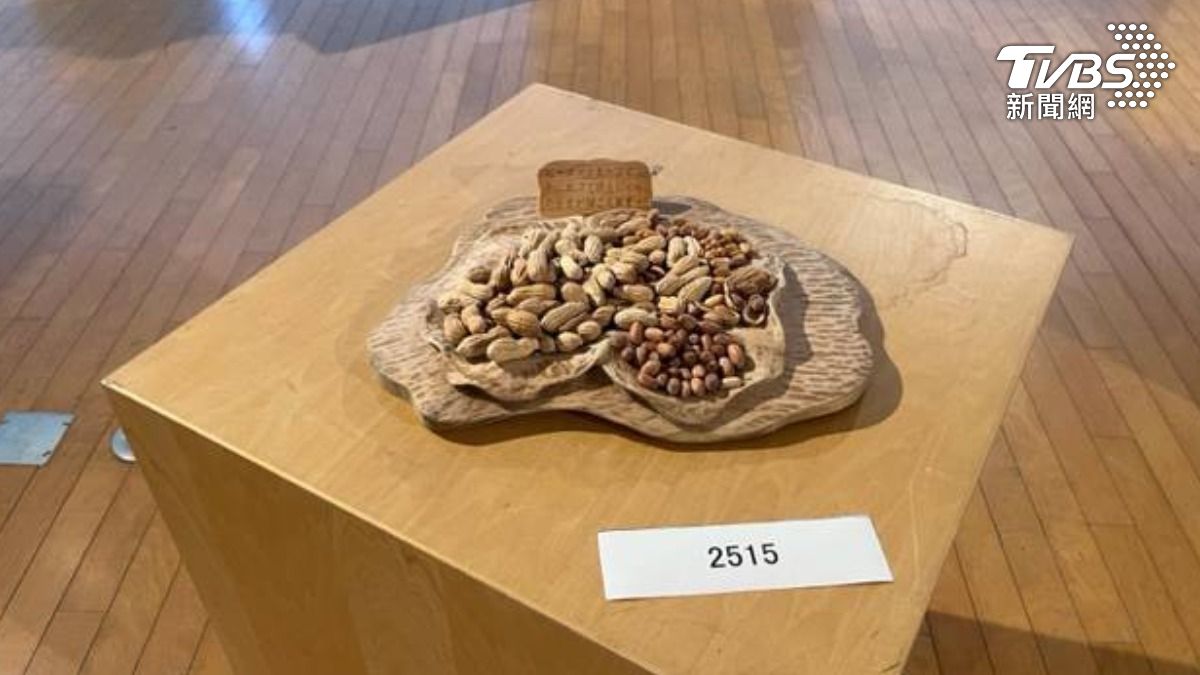 高雄花生雕刻達人曾慶棟,將一整盤花生雕刻作品寄往日本參加比賽,因為太逼真,在日本海關卡關兩天(圖/TVBS)
