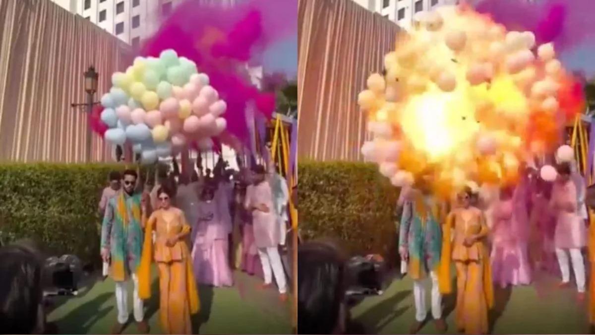 印度婚禮驚險意外！「氫氣球爆炸」火球襲新人　多處燒傷影片瘋傳