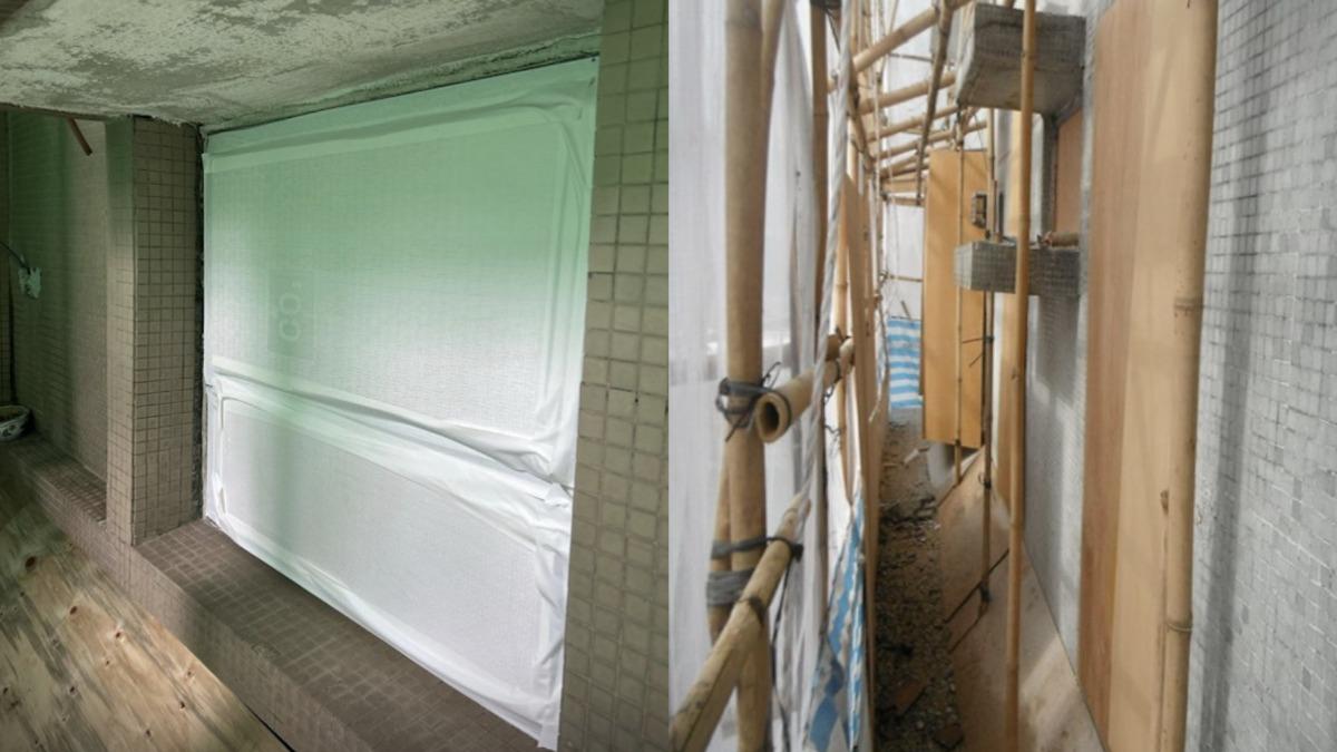 香港大火/消防指易燃發泡膠蓋窗不尋常 承建商曾稱防石擊窗