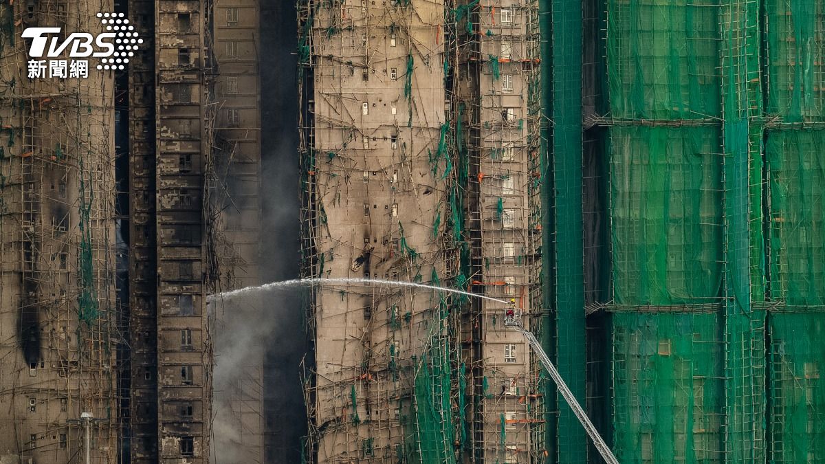 香港宏福苑大火疑工程未用防火材質人為釀禍。(圖/達志影像美聯社)