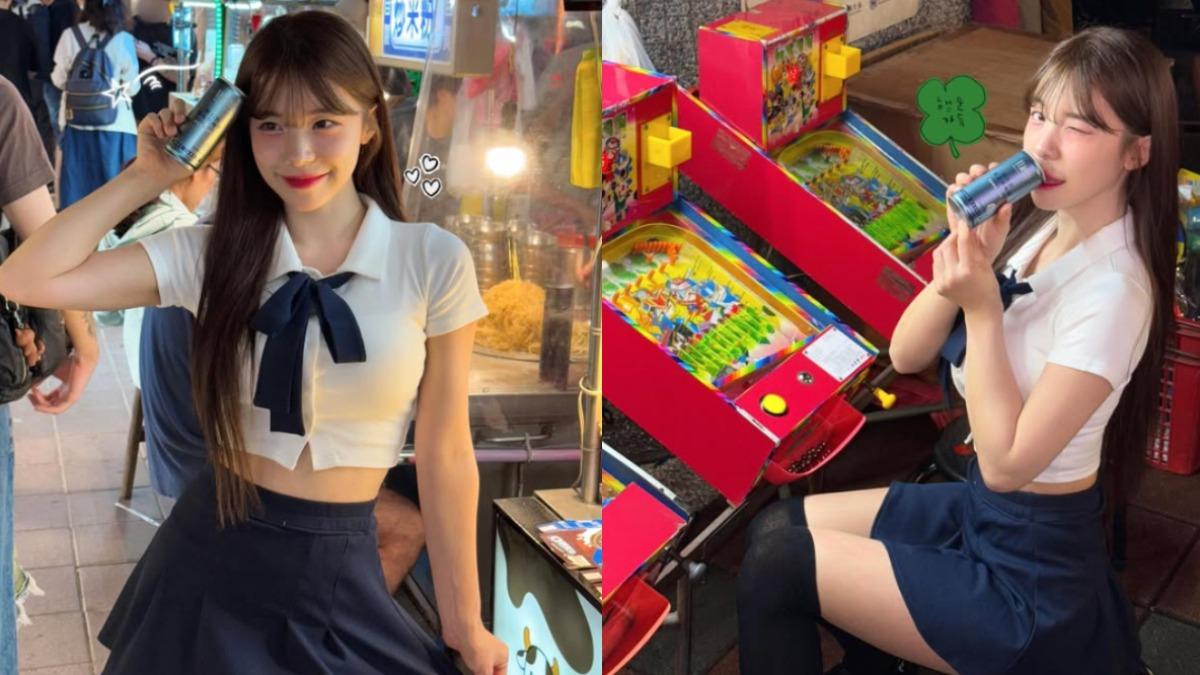 野生李多慧「貼身學生服」逛寧夏夜市!露絕對領域粉絲暴動喊可愛