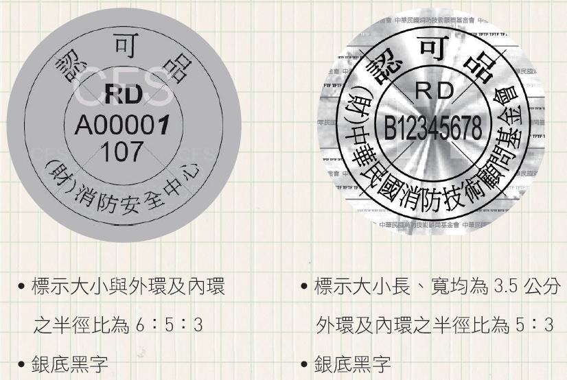 認明設備本體貼有「內政部登錄機構個別認可合格標示」。（圖／內政部消防署）