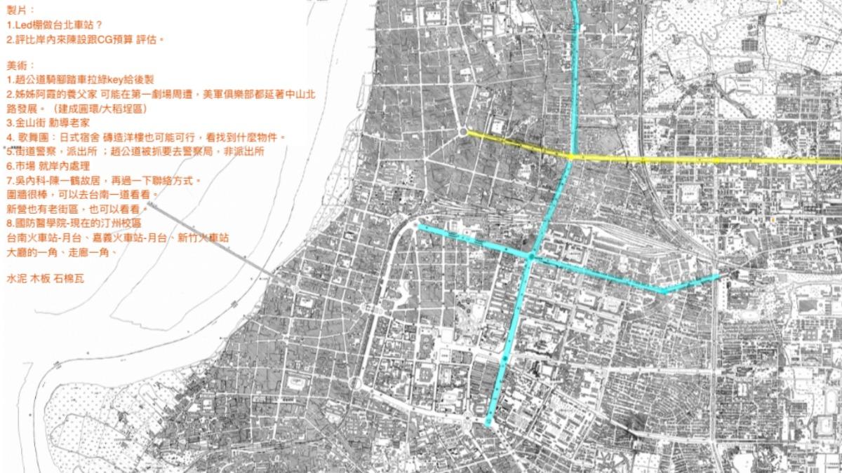 陳玉勳曾在臉書分享和劇組工作的田調相關筆記。(圖/翻攝陳玉勳臉書)