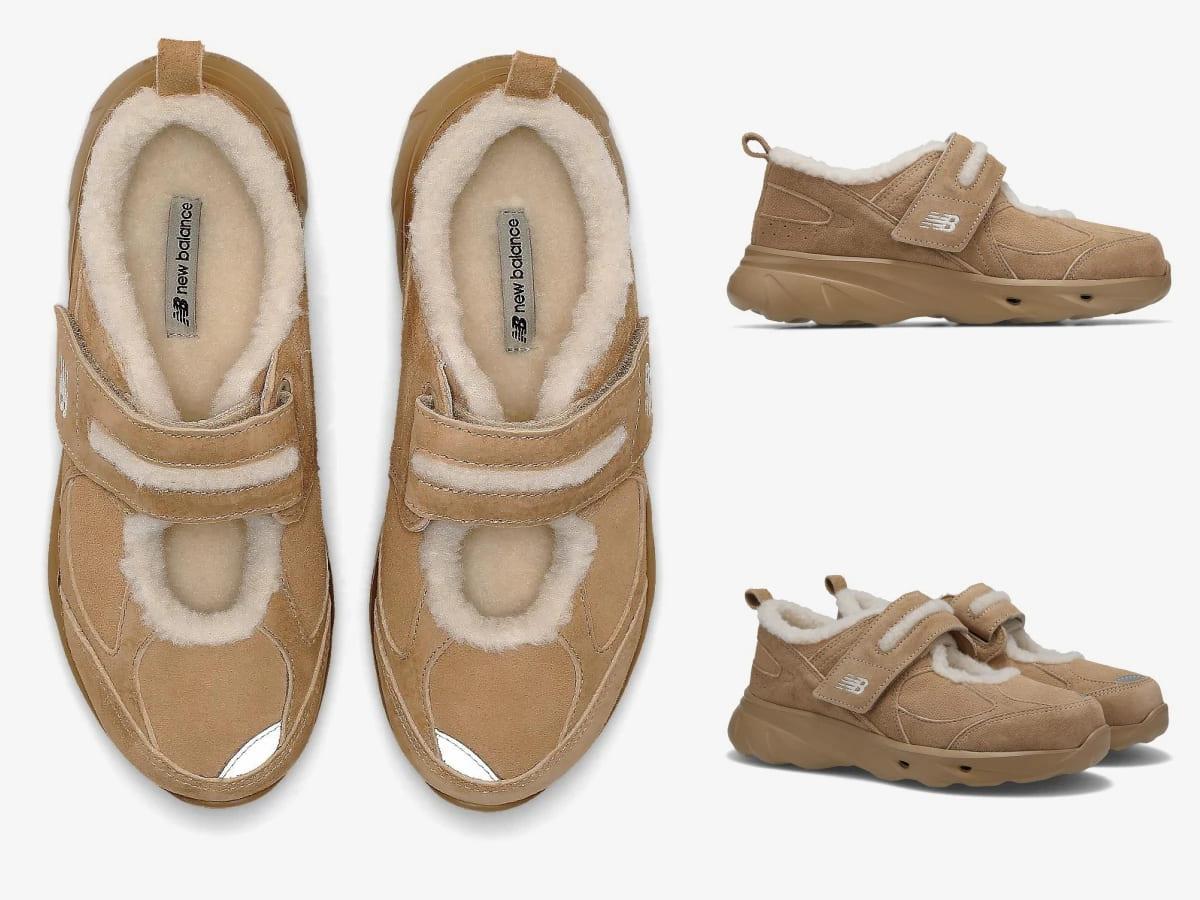 New Balance 韓國限定 Winter Breeze 瑪莉珍以真皮包,內襯機入羊毛絨。(圖/翻攝自New Balance Korea官網)