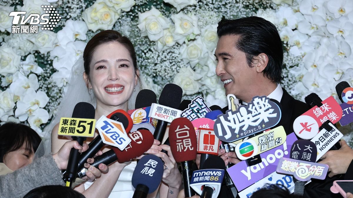 邱澤（右）、許瑋甯今補辦婚宴。（圖／張哲鳴攝）