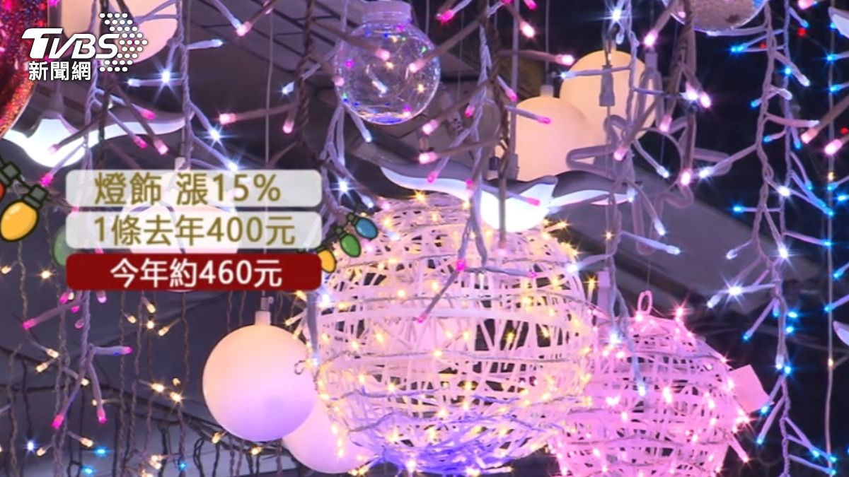 燈飾價格今年調漲15%。(圖/TVBS)