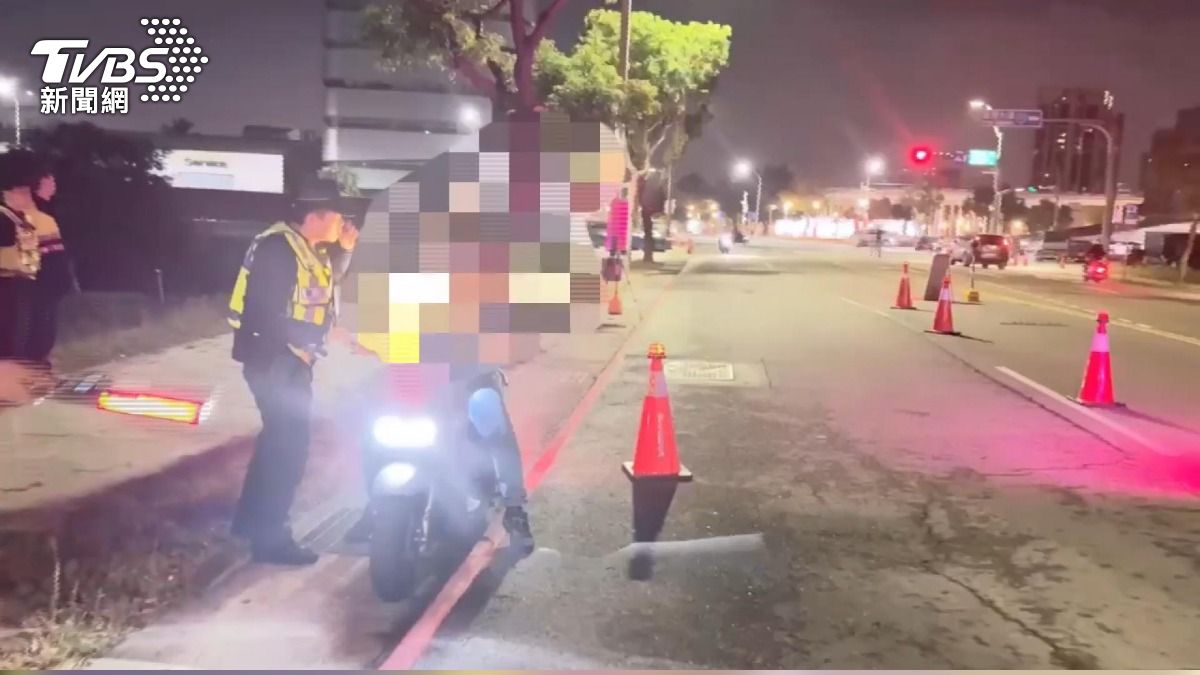 台中行車糾紛揭毒駕 巴西男險遭撞。(圖/TVBS)