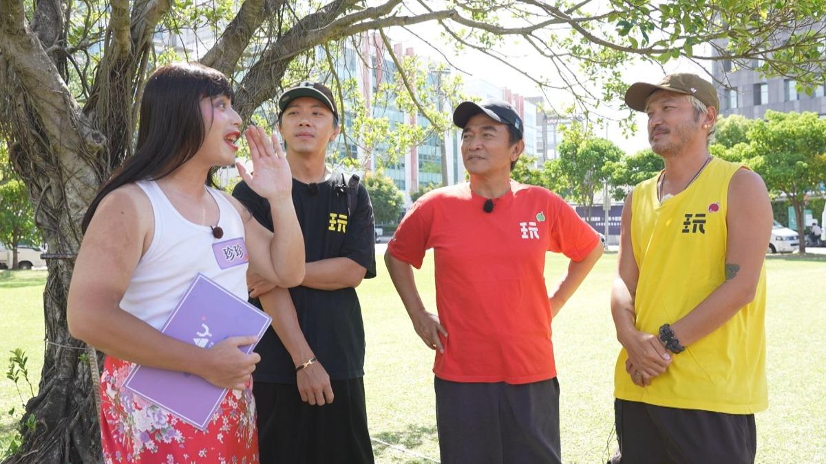 無尊(左起)、坤達、吳宗憲、KID日前錄影。(圖/綜藝玩很大提供)