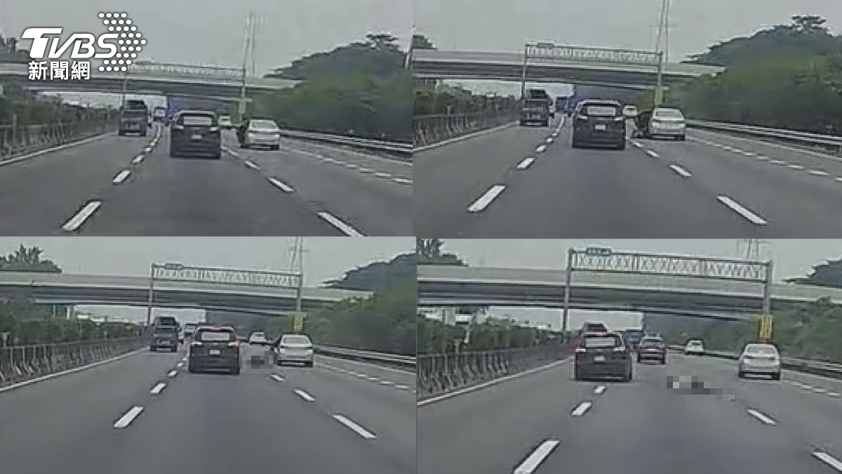 男子疑似為了逃債，竟不顧危險在國道上跳車。（圖／壞波妞の旅行食踨提供）
