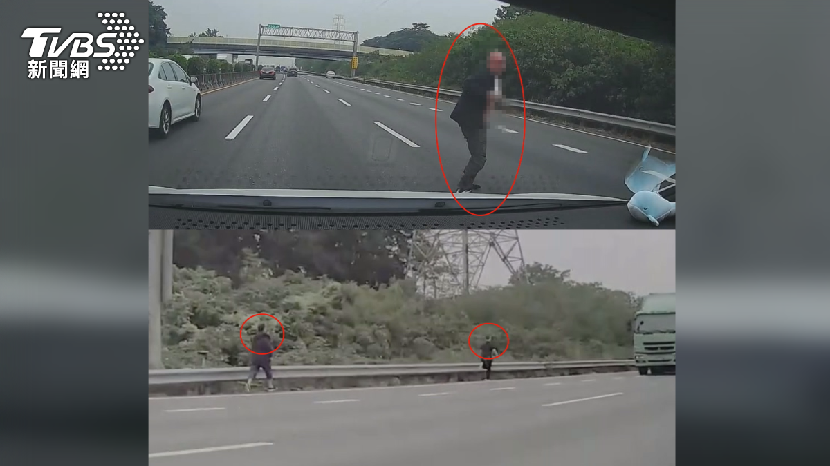 國道跳車案外案！男疑「欠債」不還，跳車跑給債主追。（圖／壞波妞の旅行食踨提供）