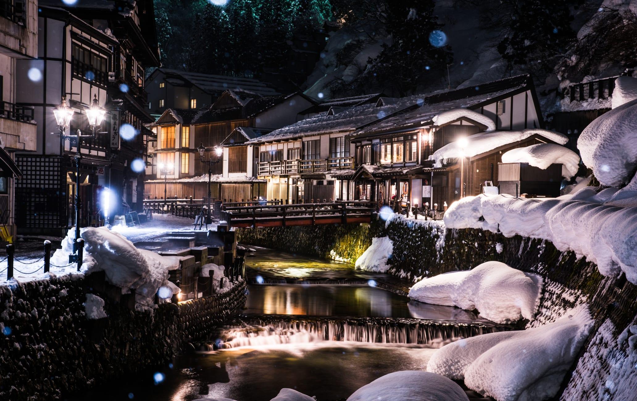 山形縣銀山溫泉。(圖/翻攝自日本觀光局官網)