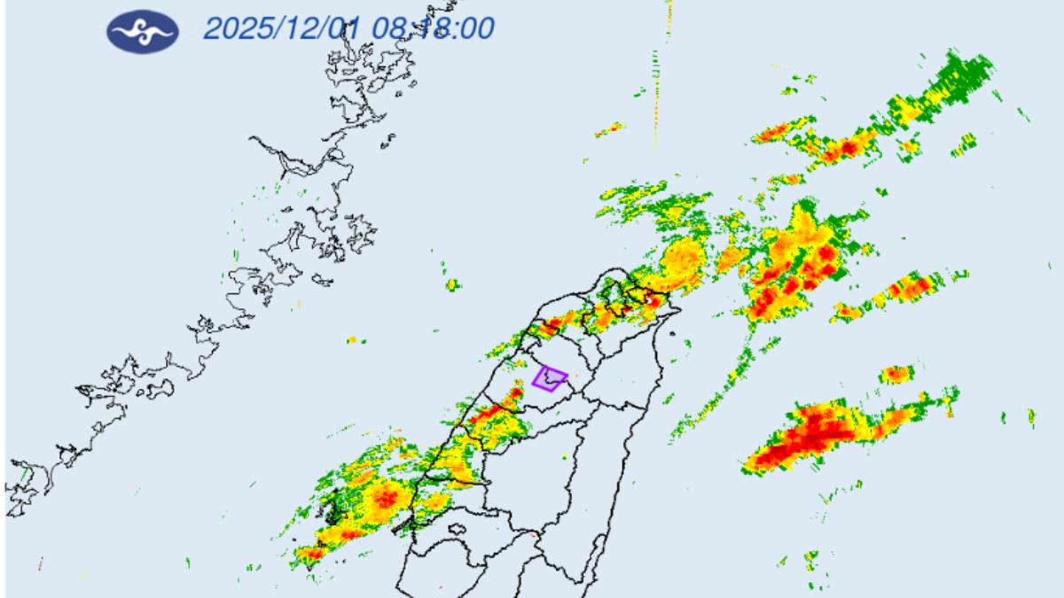 快訊/上班注意!大雷雨狂轟2縣市 氣象署:留意劇烈降雨