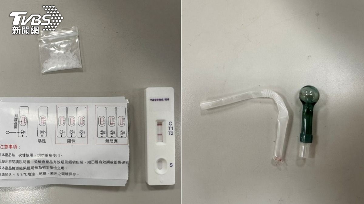 警方查扣安非他命、吸食器。(圖/TVBS)
