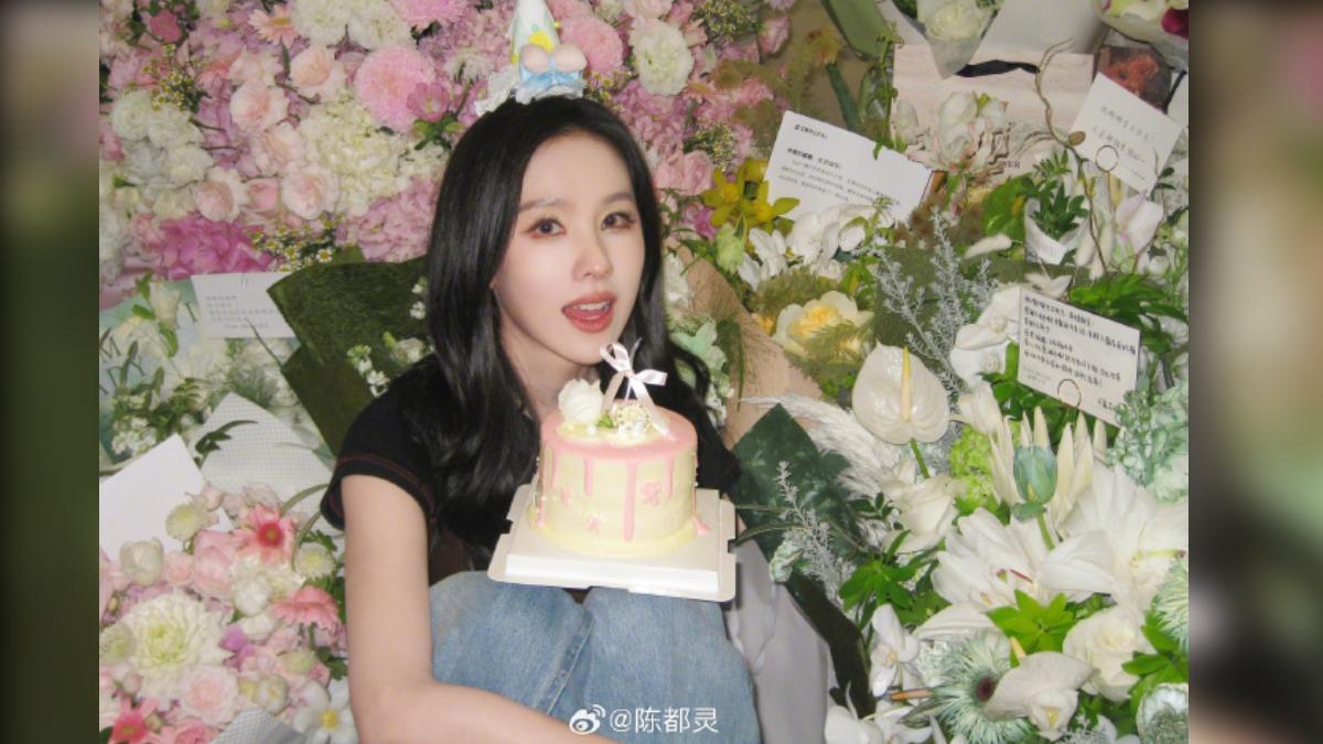 大陸女星陳都靈。(圖/翻攝自微博)