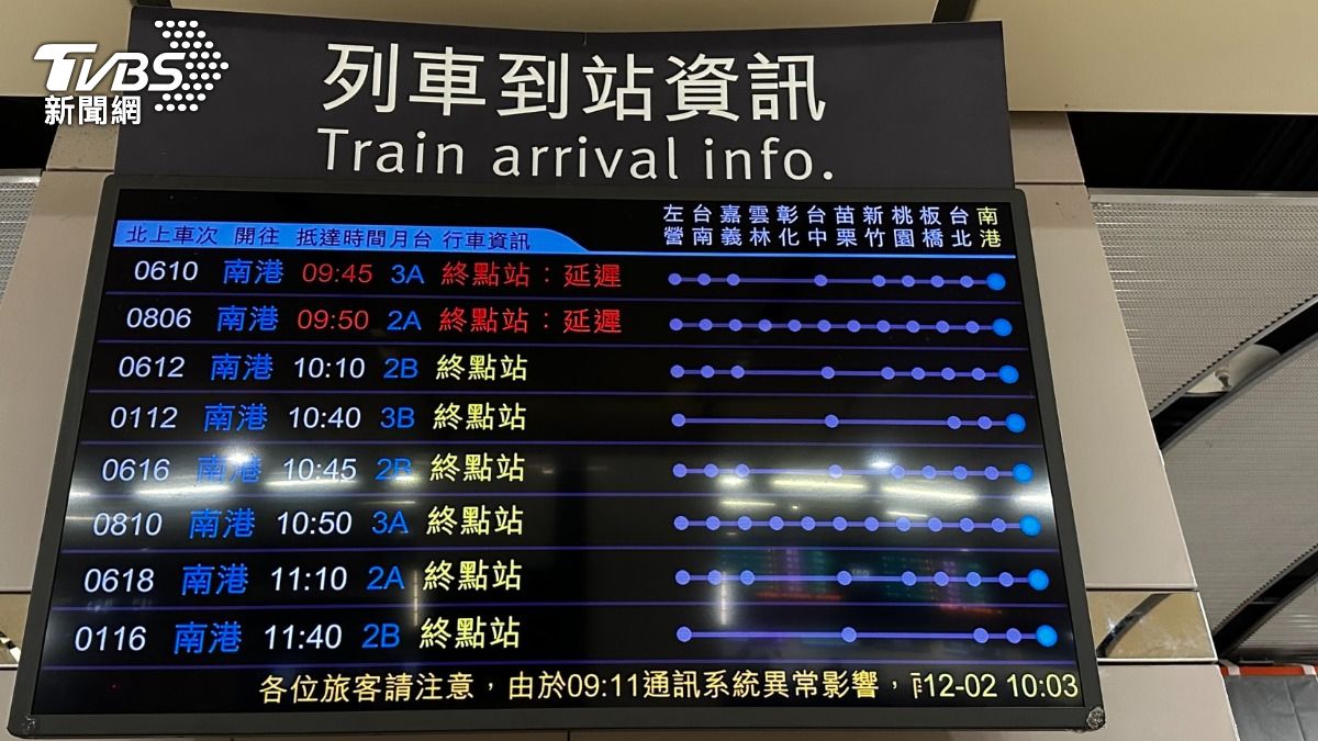 高鐵延誤。(圖/讀者提供)