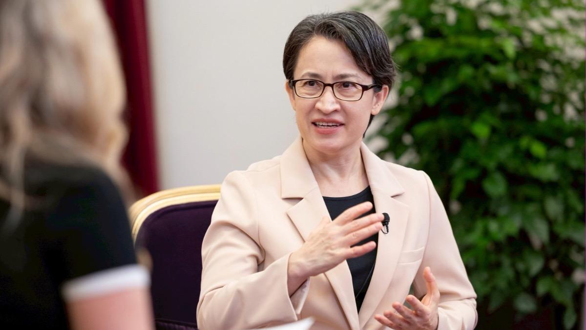 蕭美琴表示，中國當前一切行徑皆在激化敵意。（圖／總統府提供）