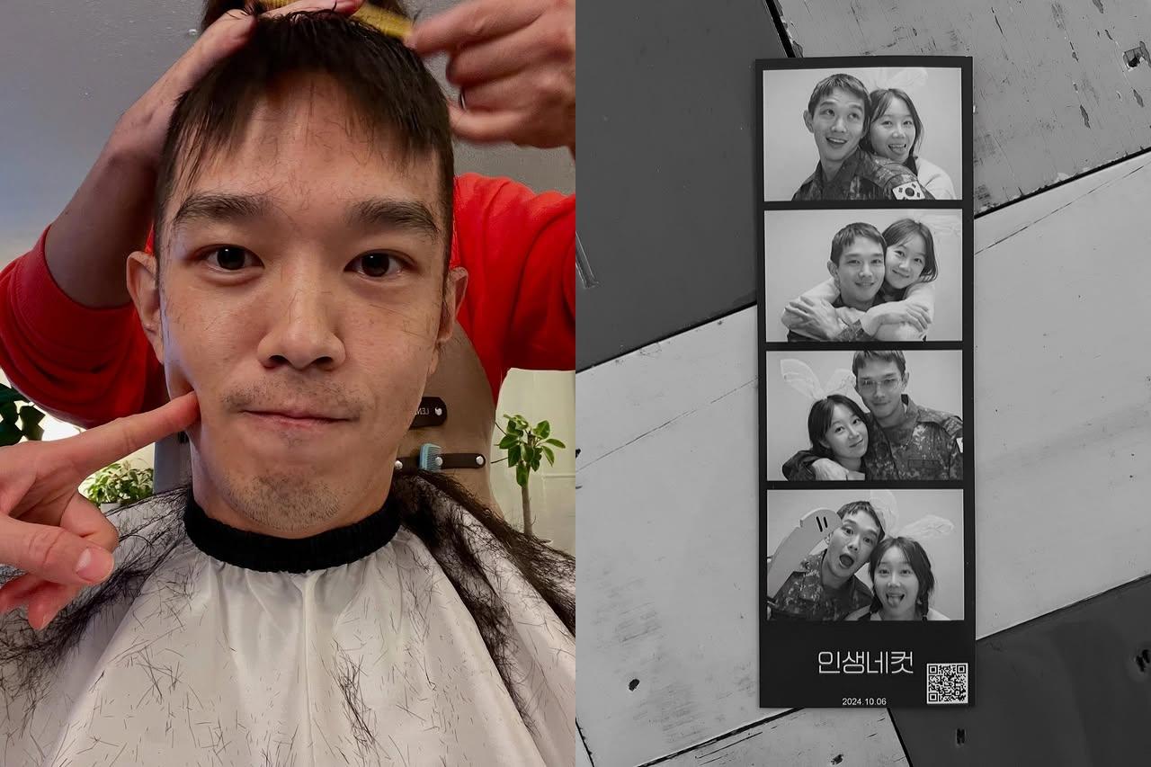 凱文吳跟孔曉振結婚後不到一年就去當兵。(圖/翻攝自凱文吳IG)