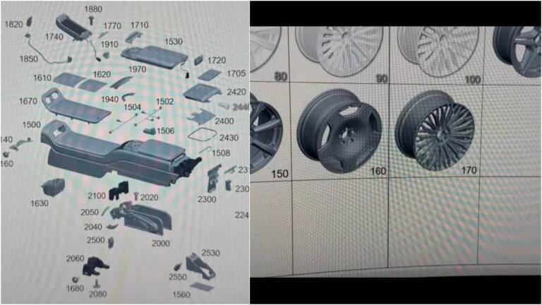 零件圖透露車內中央鞍座設計,還有多款全新鋁圈樣式。(圖/翻攝自IG@liucunyi_starandcar)