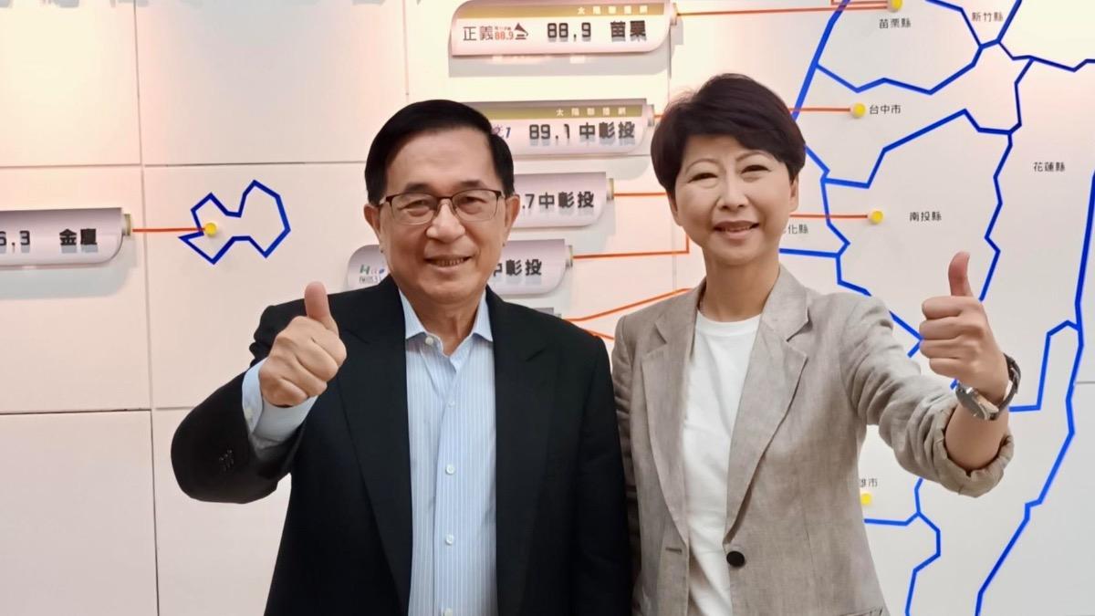 台南「妃憲大戰」 陳水扁大讚她:期待誕生首位女市長