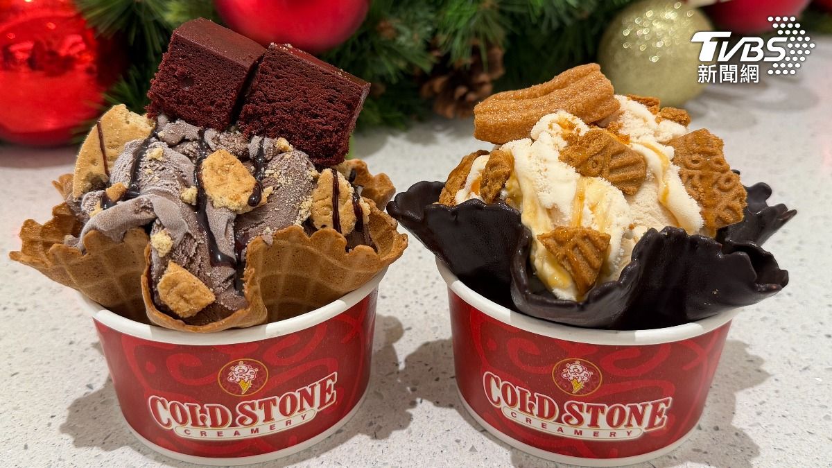 COLD STONE酷聖石推出全新甜點系冰淇淋「焦糖點心棒」。(圖/陳昫蓁攝)