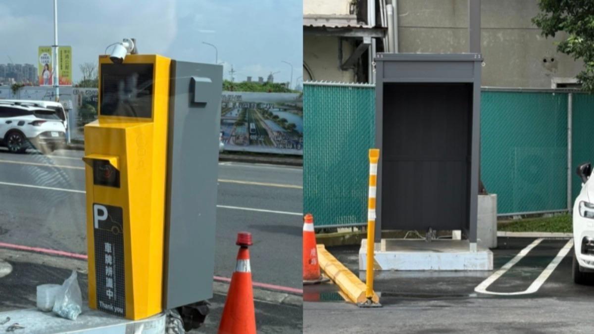 網友目擊好市多正在設立停車系統。(圖/翻攝自臉書粉專COSTCO 好市多 商品消費心得分享區)