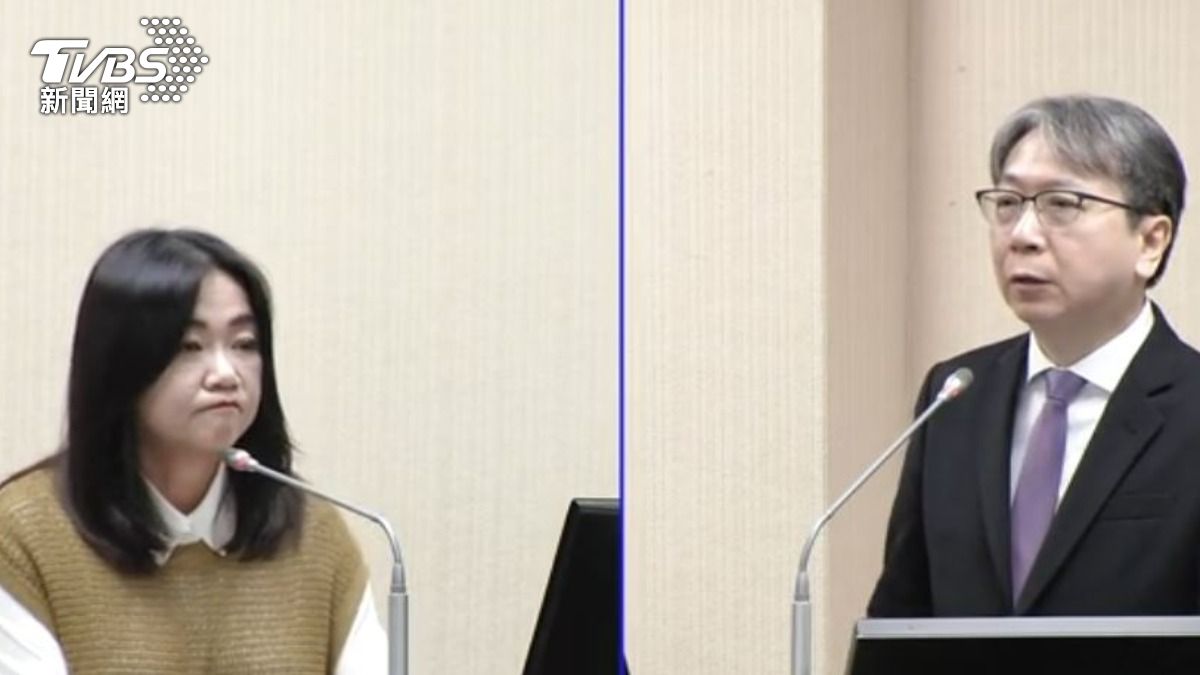 國民黨立委馬文君與國安局長蔡明彥。(圖/TVBS)