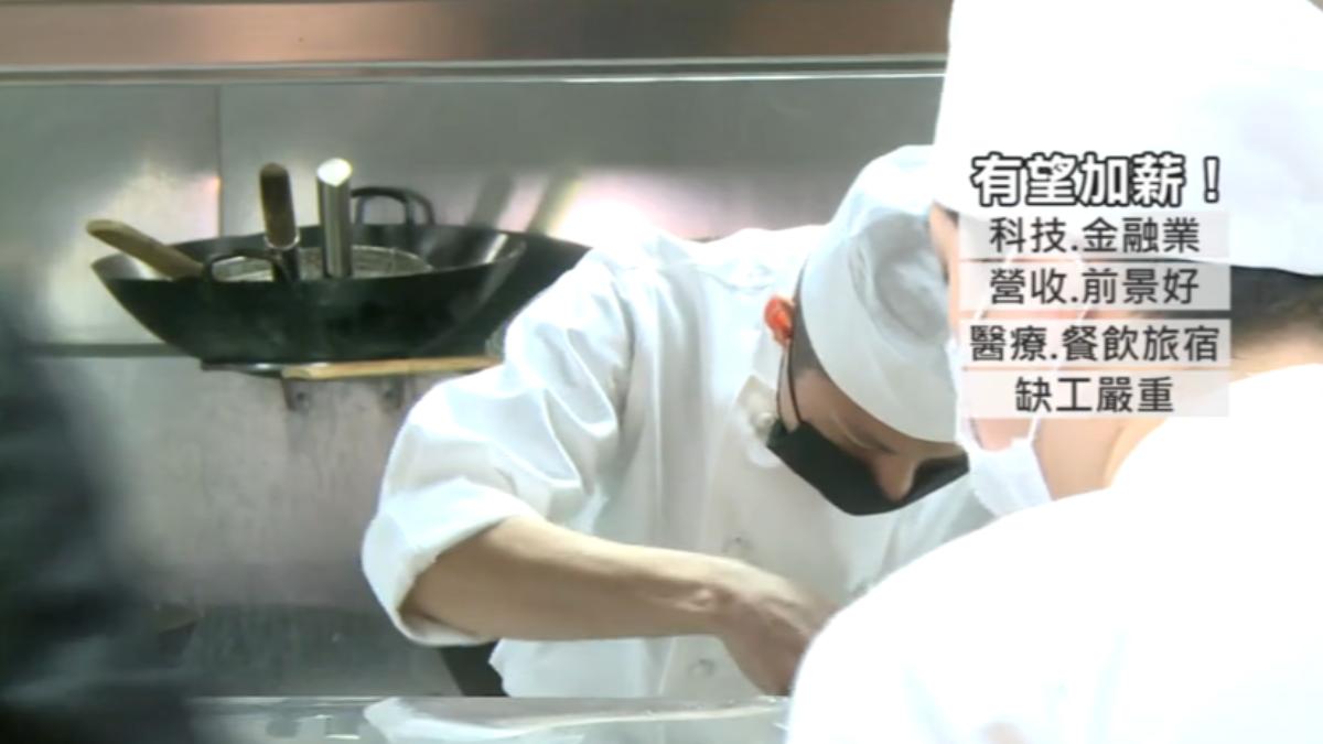 專家分析除了科技、金融業以外,醫療、餐飲、旅宿等產業,因為缺工嚴重有望加薪。(圖/TVBS示意畫面)