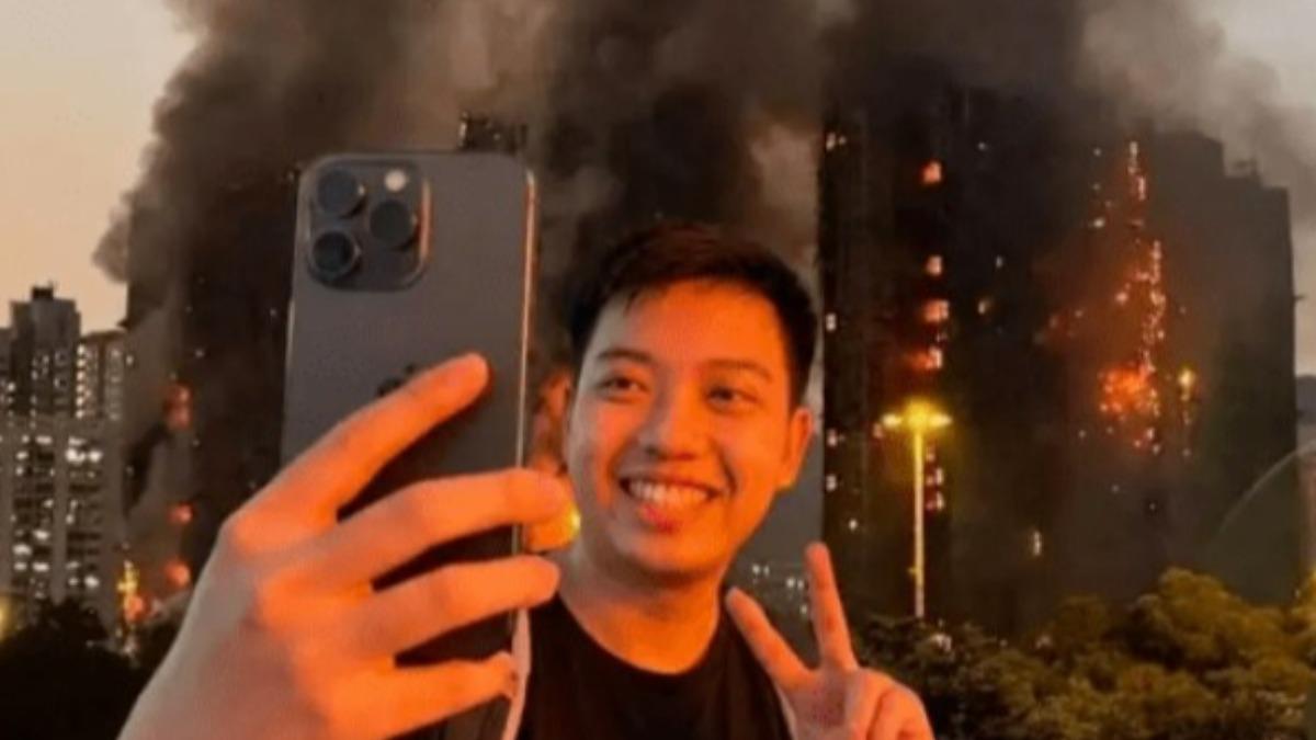 香港大火/YTR賺流量「比YA」打卡:死者罪孽深 陸男身分曝光