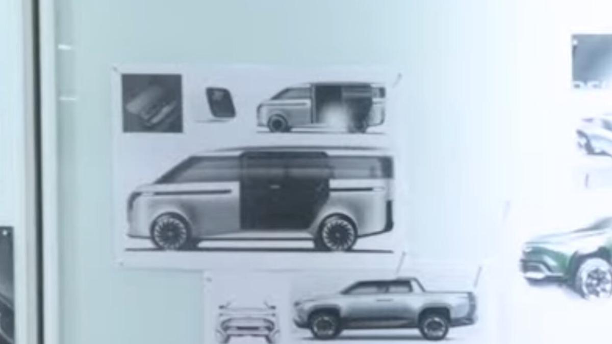 影片中同步揭露了神秘MPV車款的車側線條。(圖/翻攝自YT@Mitsubishi Motors Taiwan)