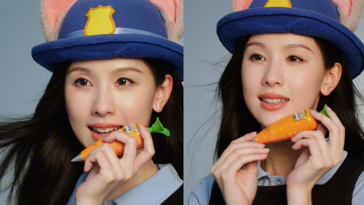 陳都靈新的一組照片透著莫名的詭異感。(圖/翻攝自微博)