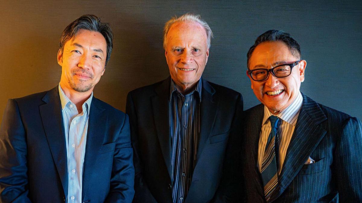 Haas F1 Team領隊、總裁與Toyota集團會長豐田章男一同宣布擴大合作。(圖/Haas F1 Team提供)