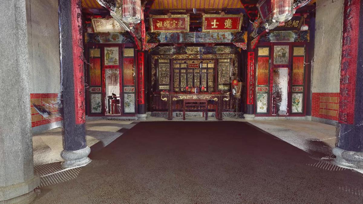 點雲圖完整記錄並呈現古厝風貌。（圖／李錫捷教授提供）