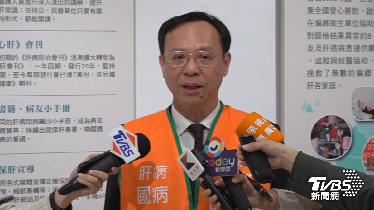 衛生福利部部長石崇良表示,慢性肝病及肝硬化已退出台灣十大死因之列,近40年肝炎防治有成。(圖/TVBS)