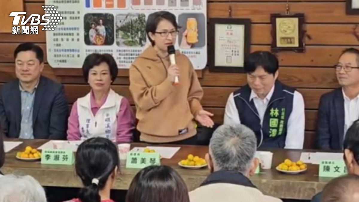 副總統蕭美琴到宜蘭替民進黨宜蘭縣長候選人林國彰輔選。(圖/TVBS)