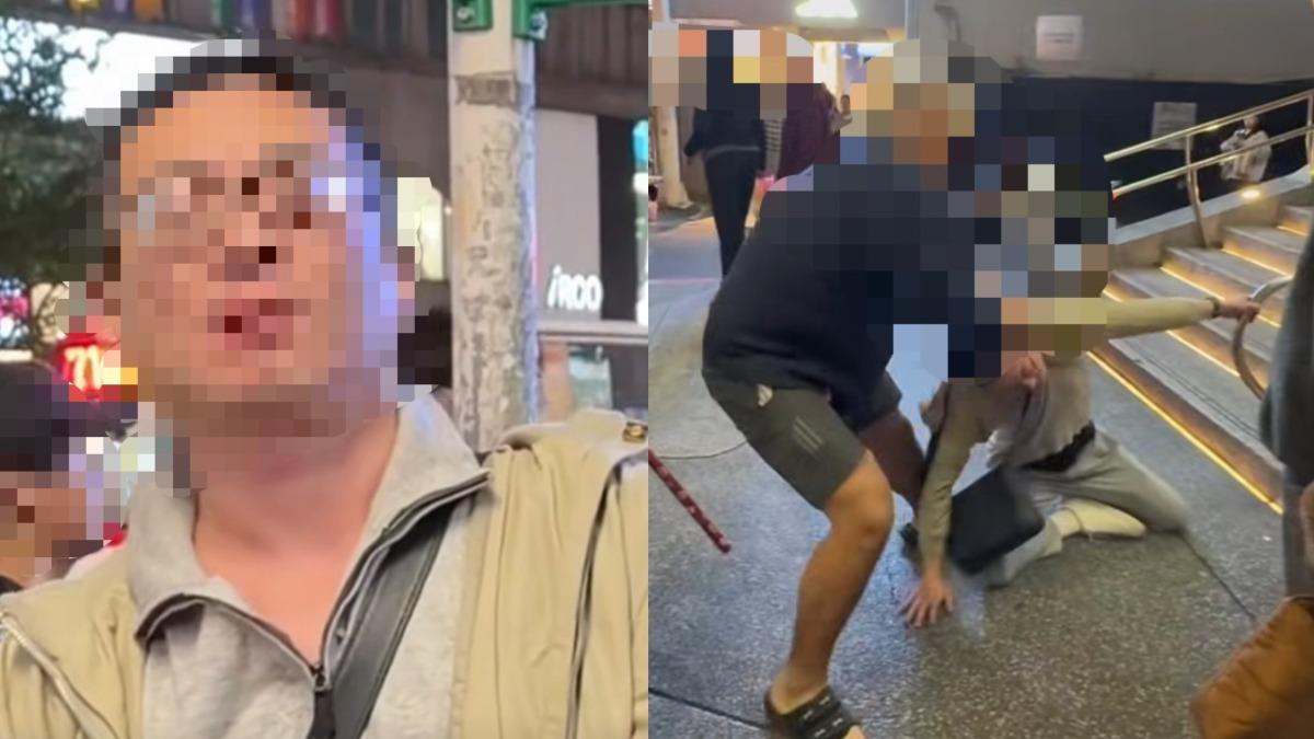 中山變態男「掐6女屁股」裝無辜要離開　正義光頭哥霸氣壓制送警局