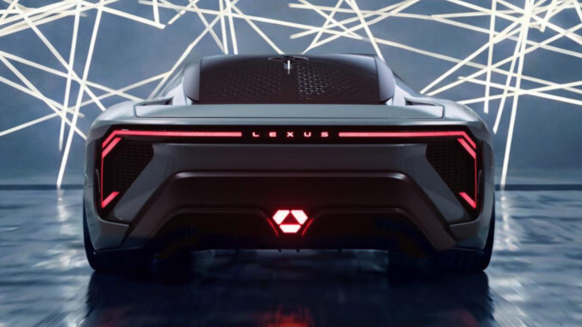 LFA Concept在車尾使用倒三角燈組,營造LFA的視覺意象。(圖/Lexus提供)